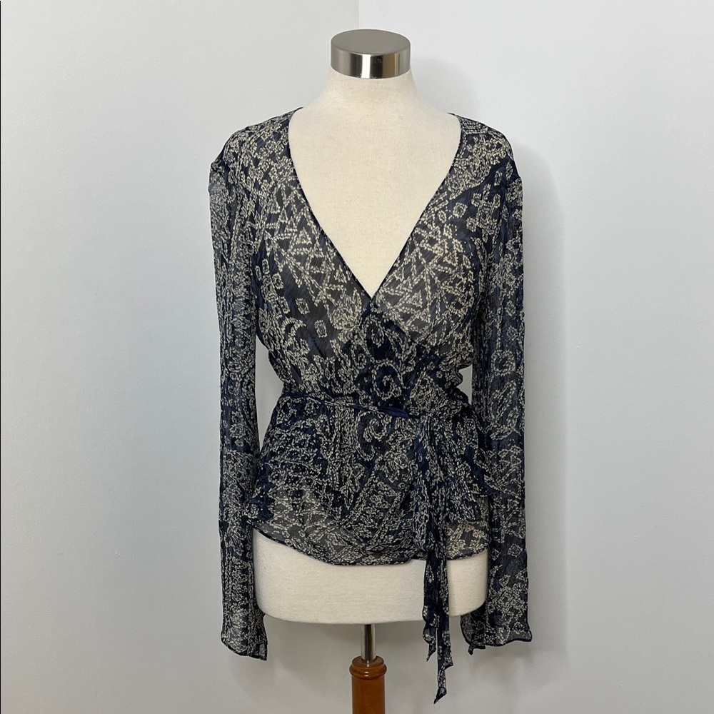 Ralph Lauren Floral Boho Blouse Sz 12